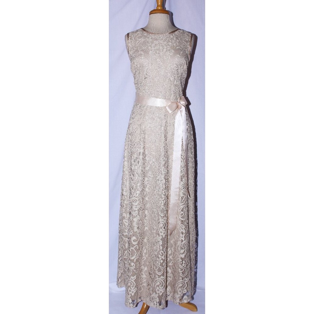 NWOT Sally Fashion #8749 All Lace MOB or Bridesmaid Dress-Size XL-CHAMPAGNE
